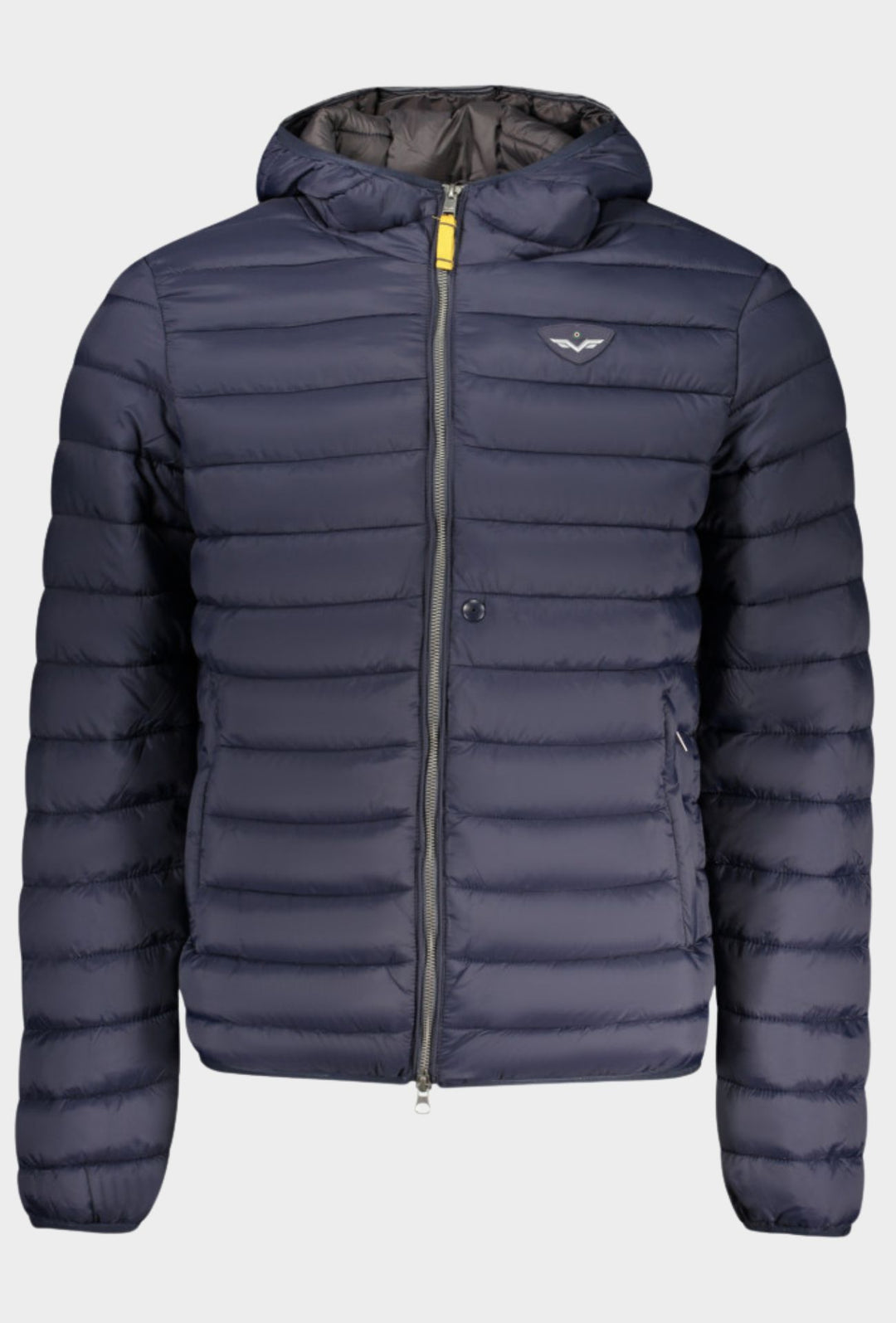 Giubbino Uomo tecnico ARMATA DI MARE con Cappuccio logo gommato lato cuore- BLU NAVY