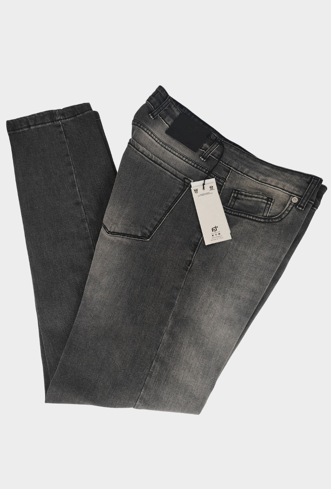 Jeans Uomo FREE JOY Slim Fit in Denim Stretch Cinque Tasche- GRIGIO ANTRACIDE