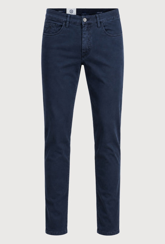 Pantalone Uomo 5 Tasche in gabardina stretch invernale - BLU