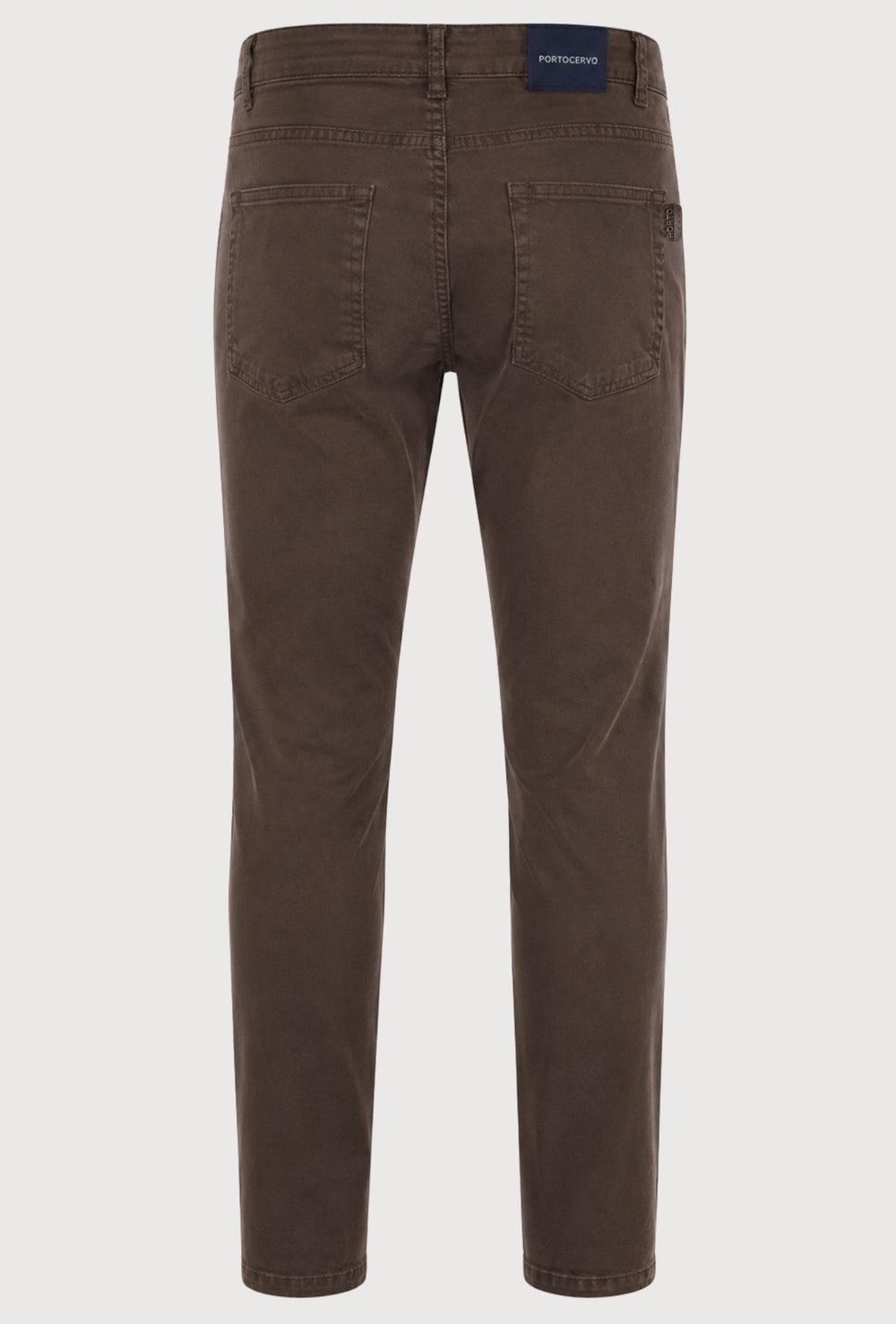 Pantalone Uomo 5 Tasche in gabardina stretch invernale - MARRONE
