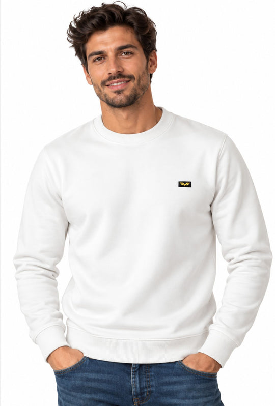 Felpa uomo Armata di Mare girocollo felpato - BIANCO
