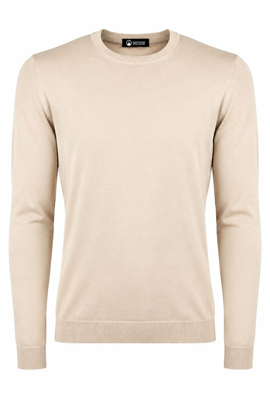 Maglioncino Dresserd manica lunga in 100% Cotone - BEIGE