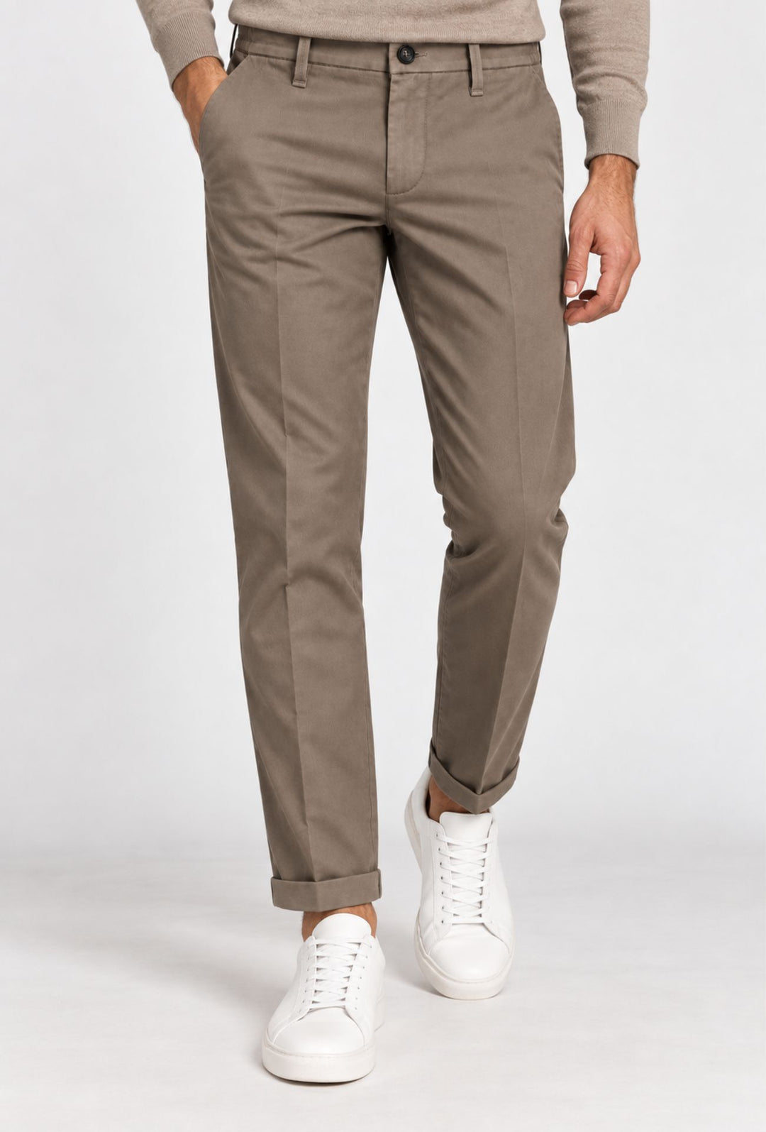 Pantalaccio Uomo invernale Mezzo Elastico modello capri tasca america DRESSERD- FANGO