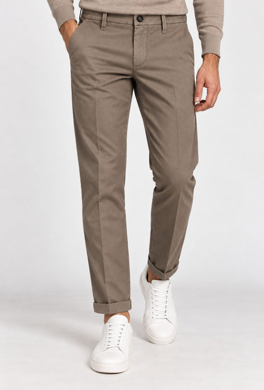 Pantalaccio Uomo invernale Mezzo Elastico modello capri tasca america DRESSERD- FANGO
