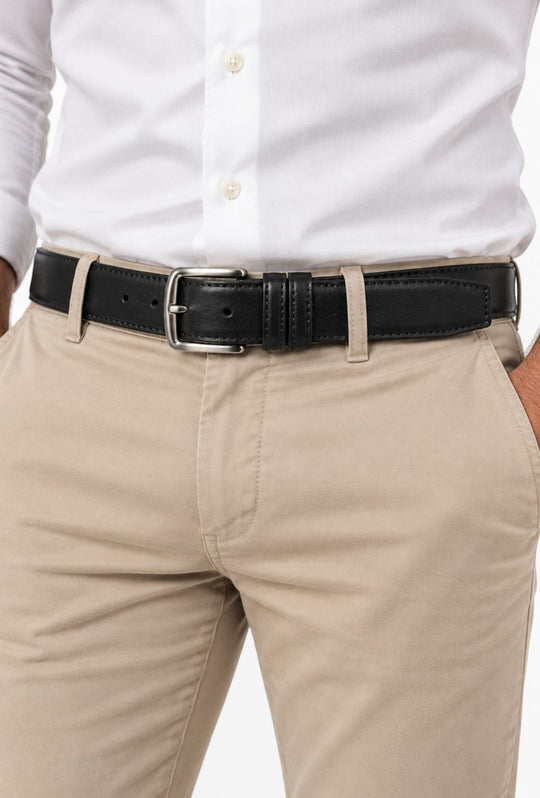 Cintura Uomo DRESSERD in Pelle di Vitello Made in Italy- NERO