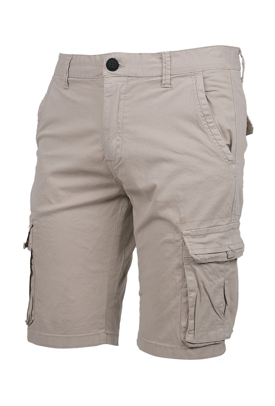 Bermuda Uomo Tasconi Laterali Pantaloncino in Cotone Tasche laterali Dresserd - BEIGE