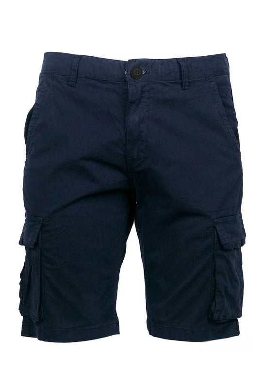 Bermuda Uomo Tasconi Laterali Pantaloncino in Cotone Tasche laterali Dresserd - BLU
