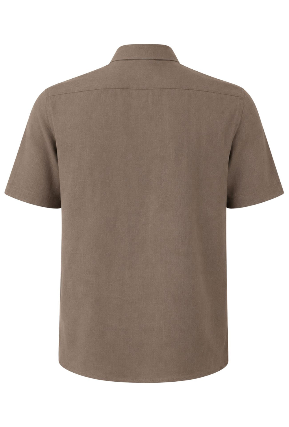 Camicia Uomo Mezza manica Dresserd Lino Viscosa - MARRONE