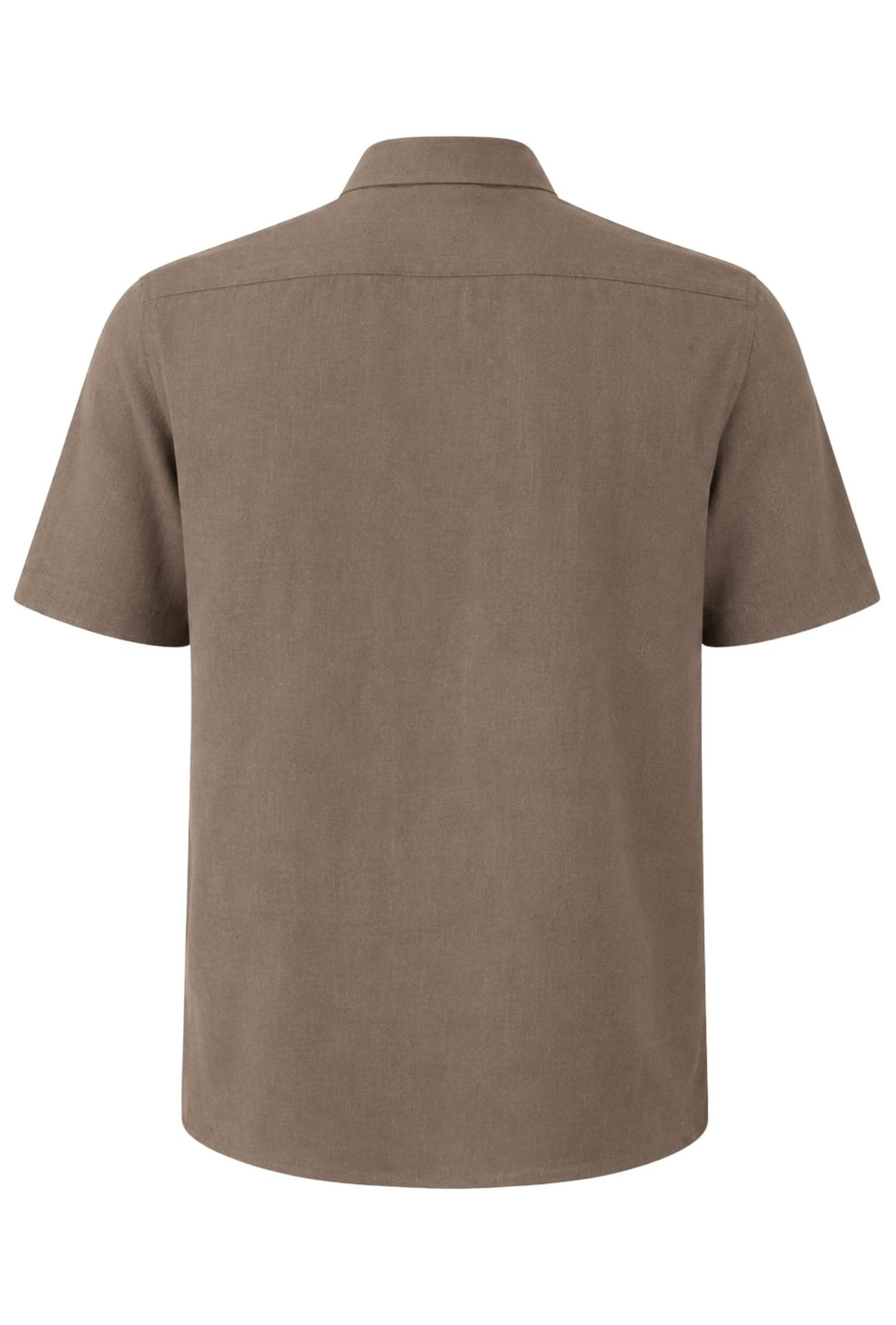 Camicia Uomo Mezza manica Dresserd Lino Viscosa - MARRONE