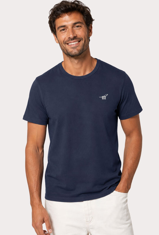 T-Shirt Uomo Girocollo HENRY COTTON'S 100% Cotone - BLU