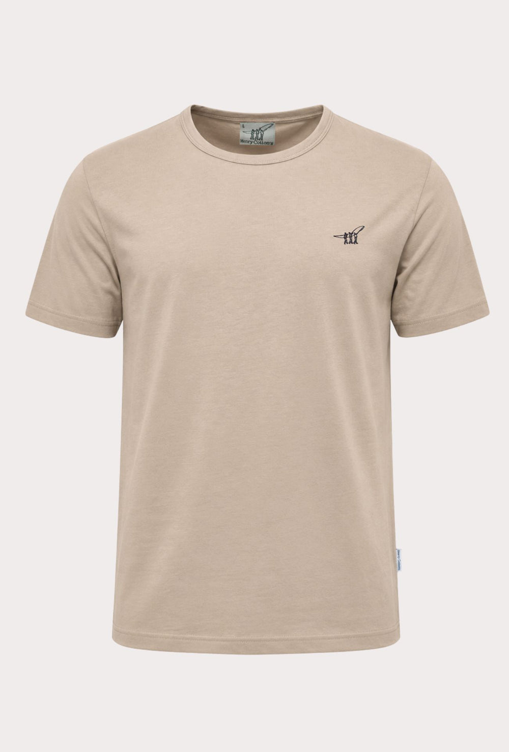 T-Shirt Uomo Girocollo HENRY COTTON'S 100% Cotone - BEIGE