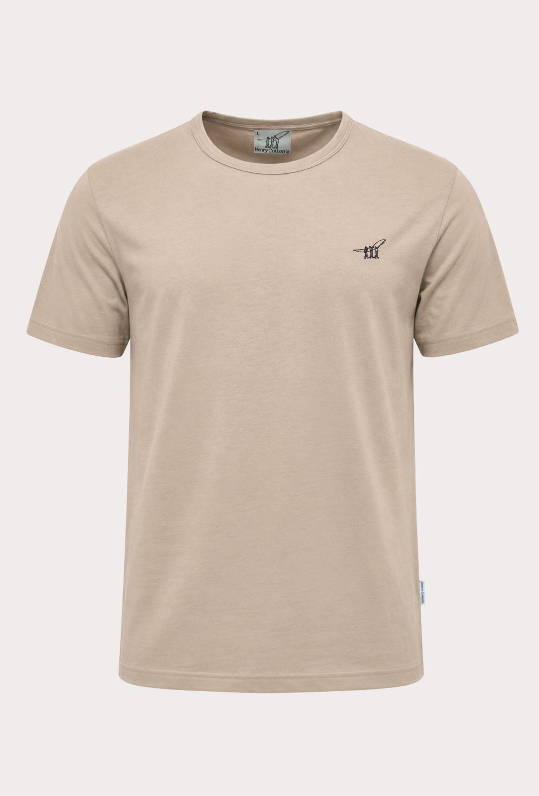 T-Shirt Uomo Girocollo HENRY COTTON'S 100% Cotone - BEIGE