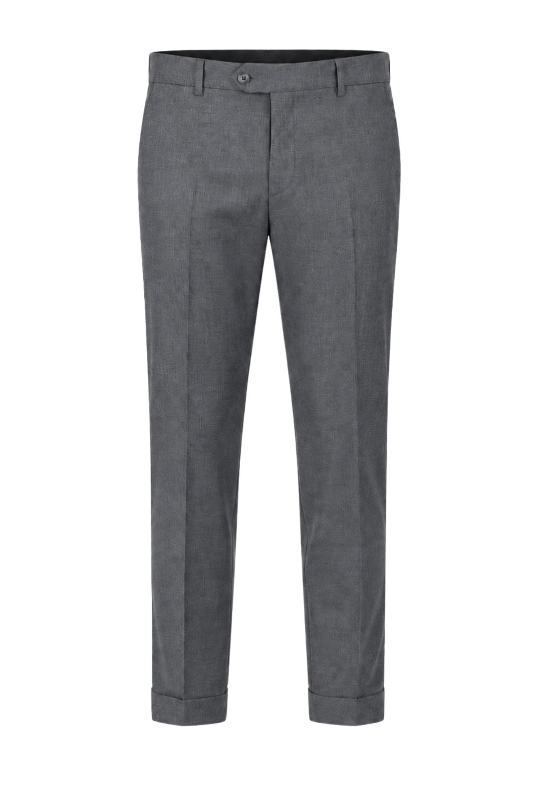 Pantalone Uomo  Elegante con Risvolto - GRIGIO