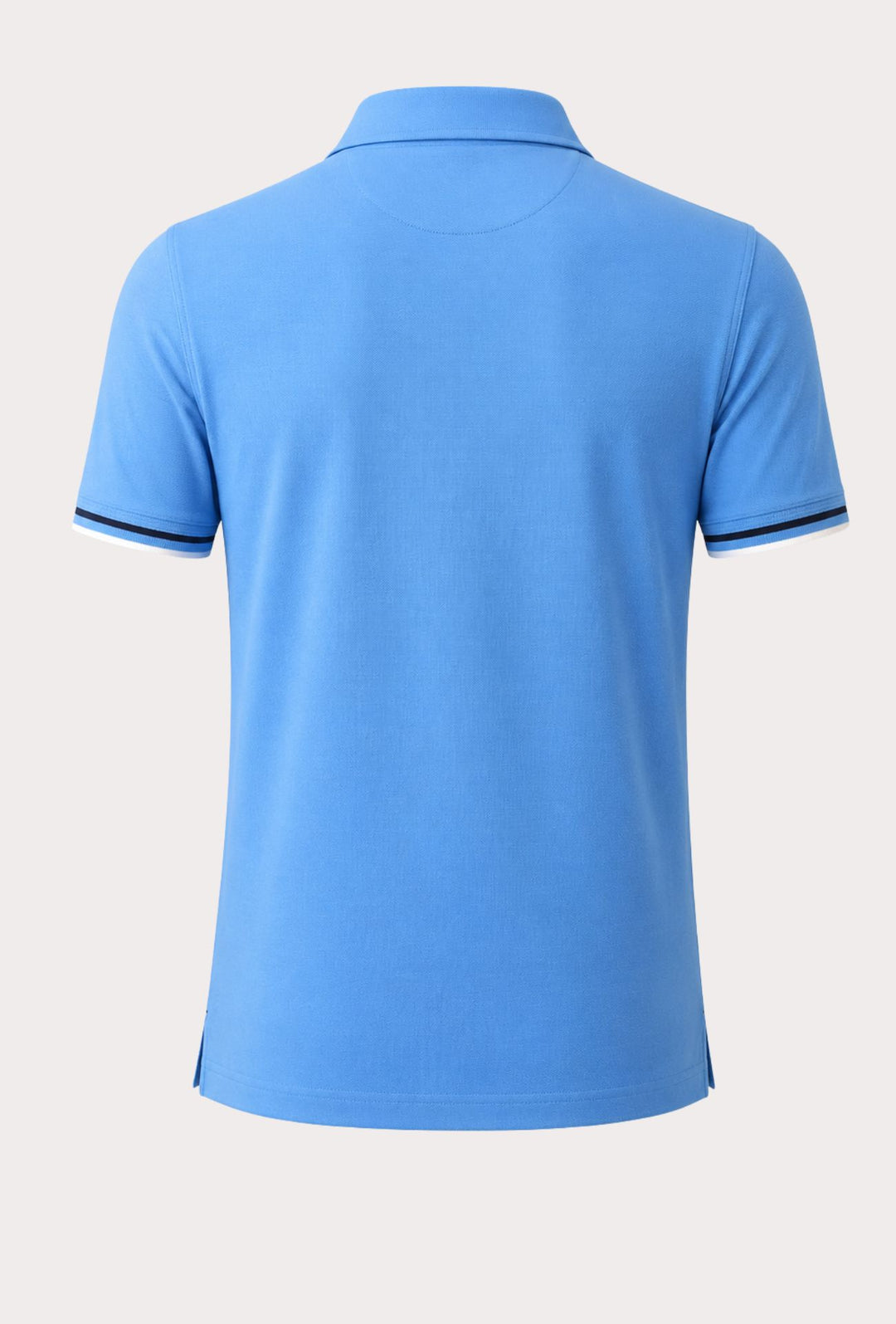 Polo Uomo P-CLUB cotone piquet logo stampato lato cuore- AZZURRO