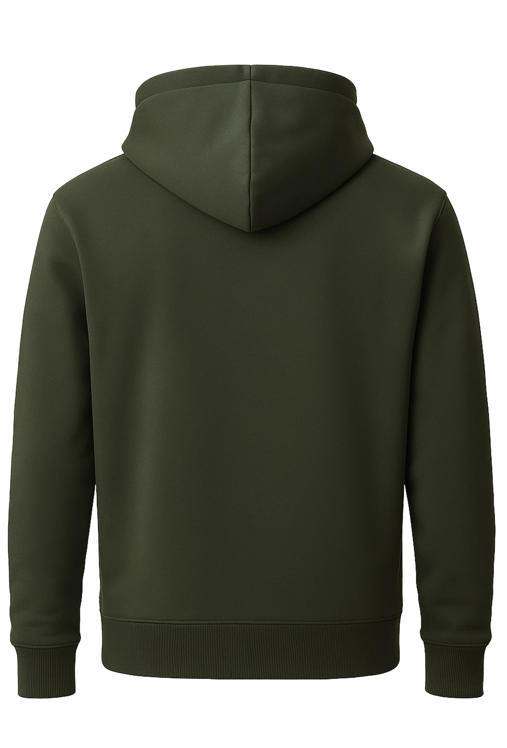 Felpa uomo chiusa con cappuccio Dresserd Felpata invernale - VERDE SCURO