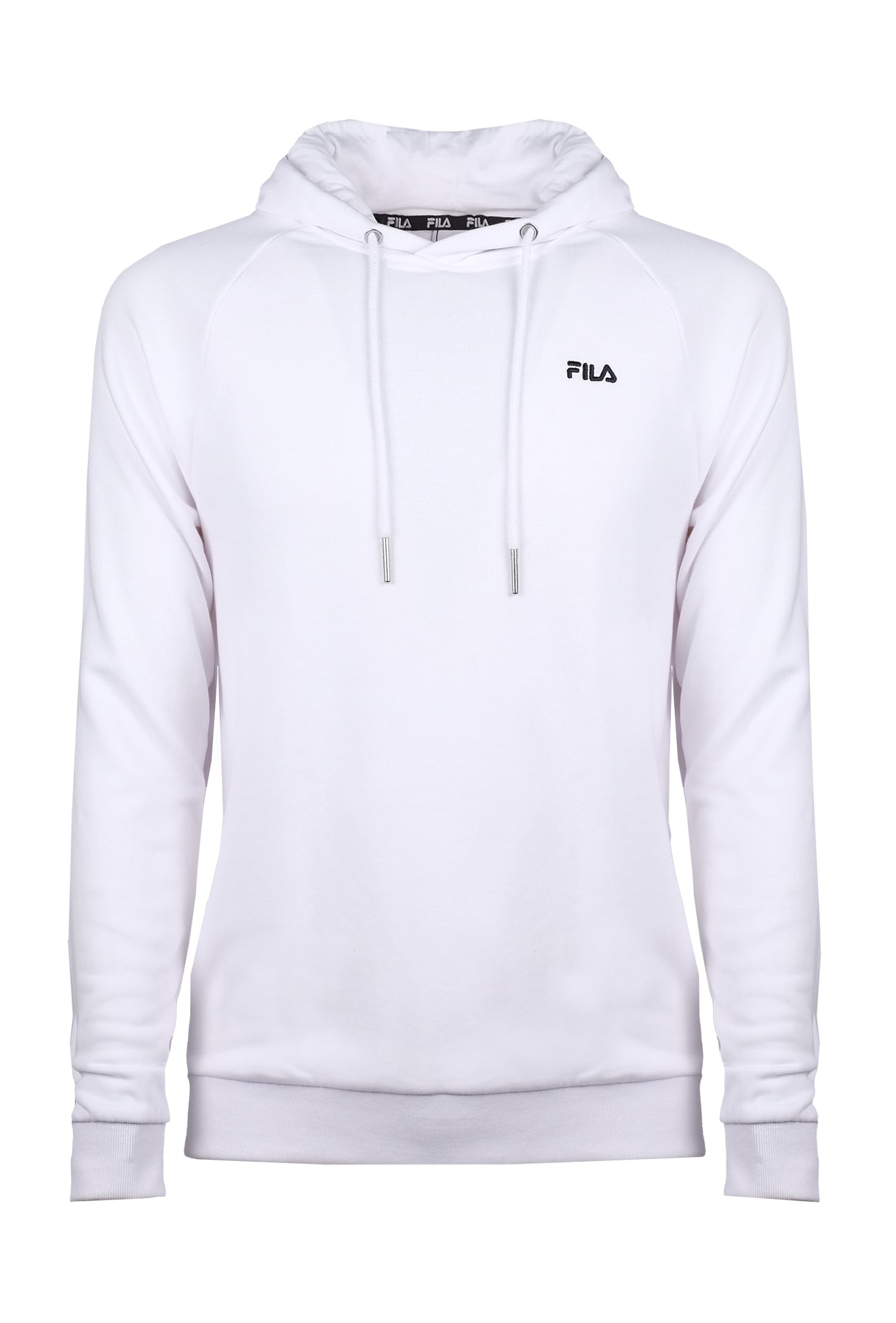 Felpa Uomo FILA chiusa con cappuccio Logo piccolo Braives Raglan Hoody Men BIANCO