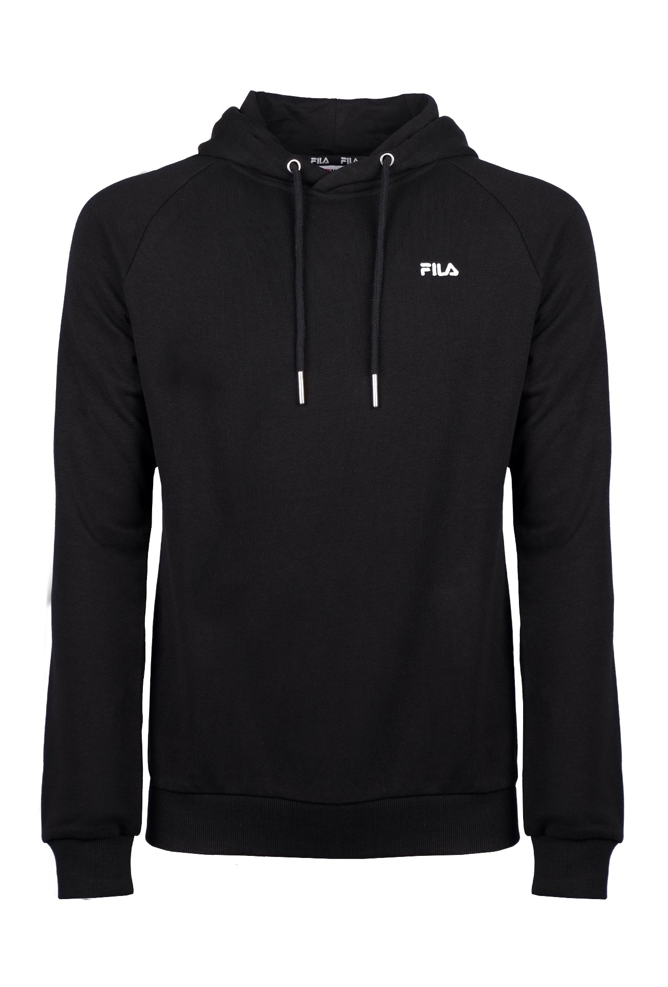 Felpa Uomo FILA chiusa con cappuccio Logo piccolo Braives Raglan Hoody Men NERO