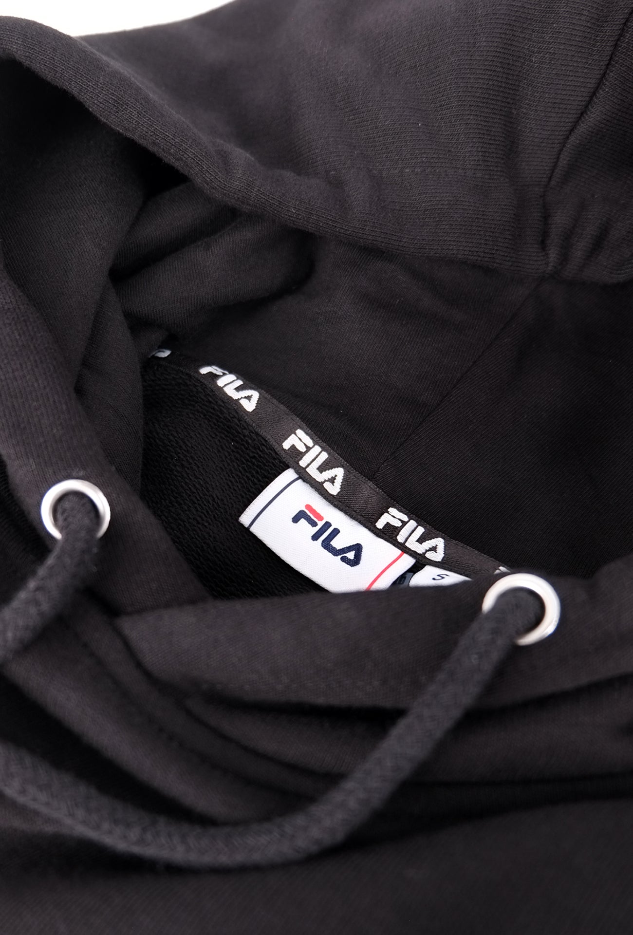 Felpa Uomo FILA chiusa con cappuccio Logo piccolo Braives Raglan Hoody Men NERO