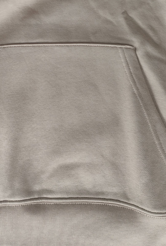 Felpa Uomo ADIDAS con Cappuccio e Interno Felpato scritta centrale in rilievo ricamata- BEIGE