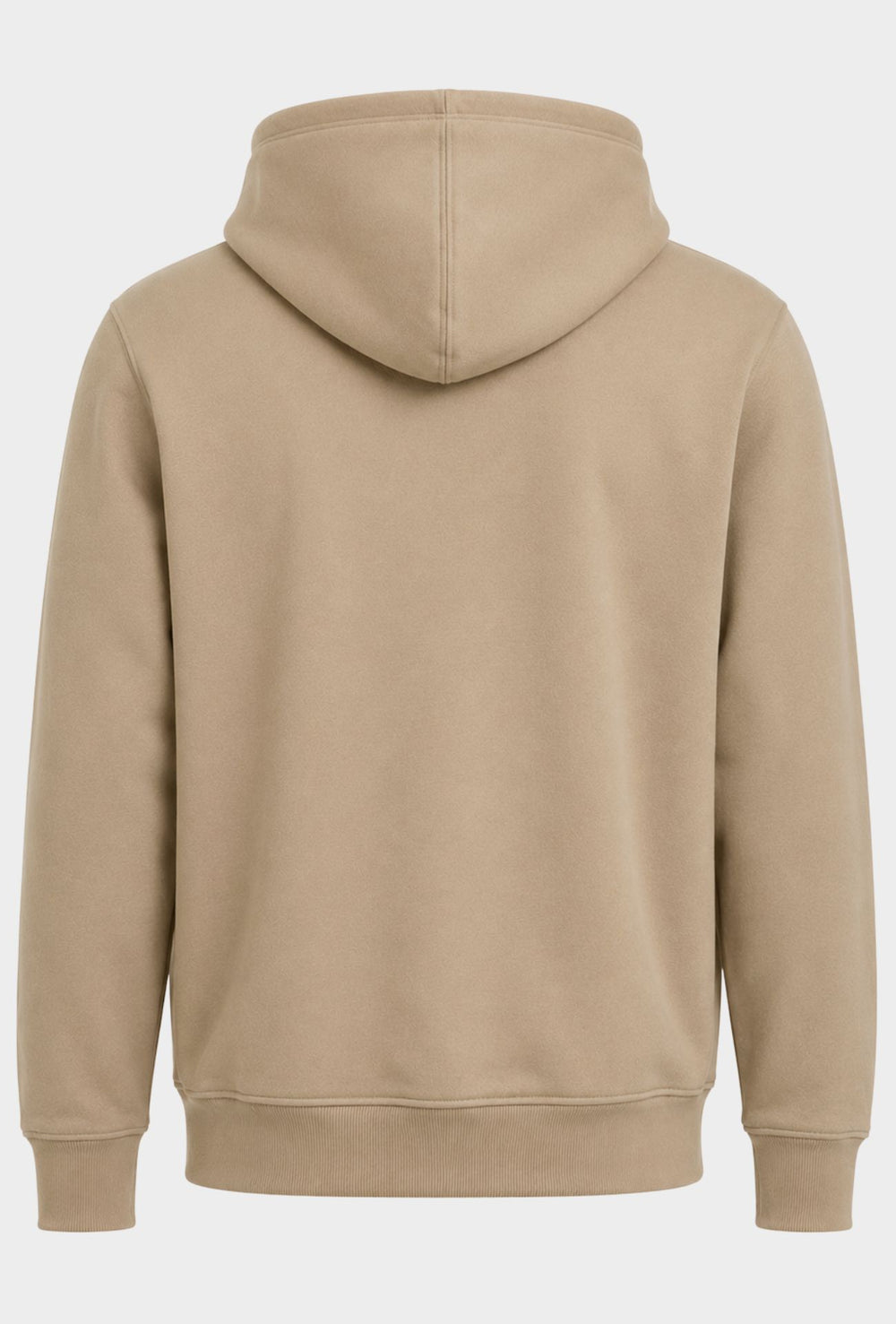 Felpa Uomo ADIDAS con Cappuccio e Interno Felpato scritta centrale in rilievo ricamata- BEIGE