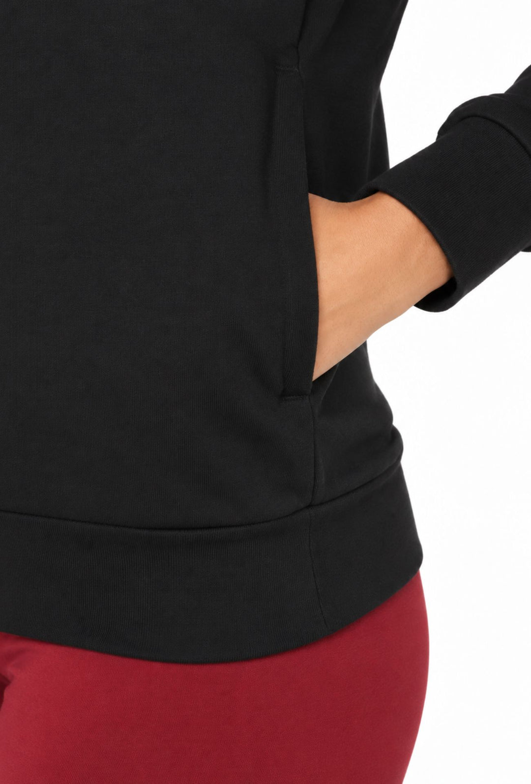 Felpa Donna Con Cappuccio in cotone ADIDAS scritta maxi stampata centrale - NERO