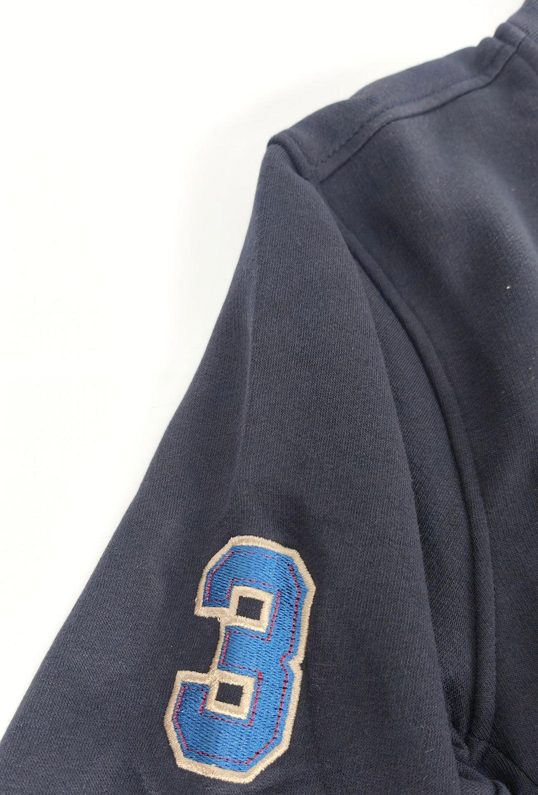 Felpa Uomo Full Zip Felpata Senza Cappuccio BEVERLY HILLS POLO CLUB logo stampato lato cuore- BLU NAVY