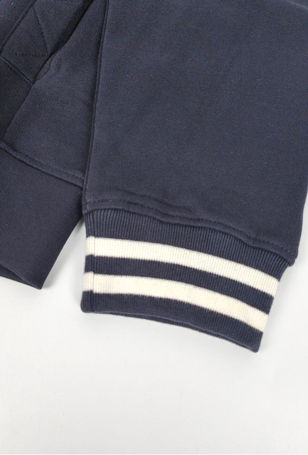 Felpa Uomo Full Zip Felpata Senza Cappuccio BEVERLY HILLS POLO CLUB logo stampato lato cuore- BLU NAVY