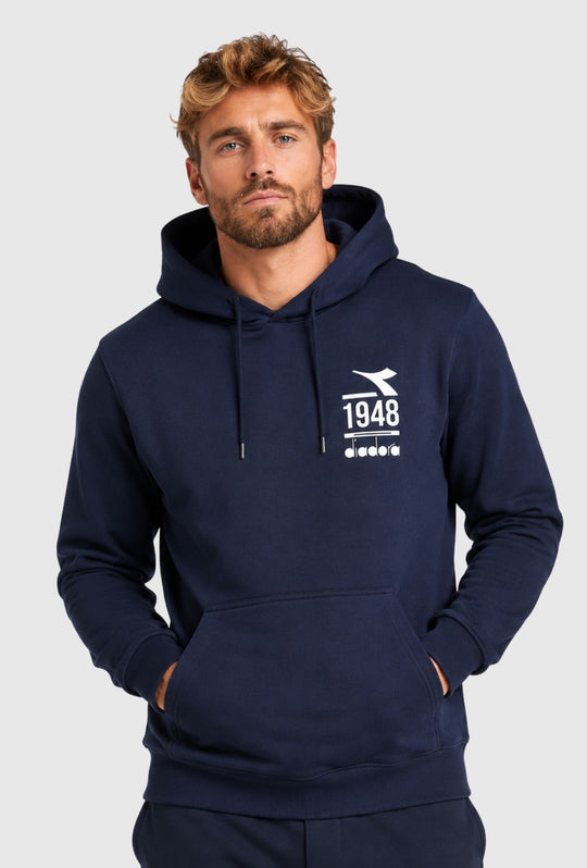 Felpa Uomo Diadora in cotone- BLU NAVY