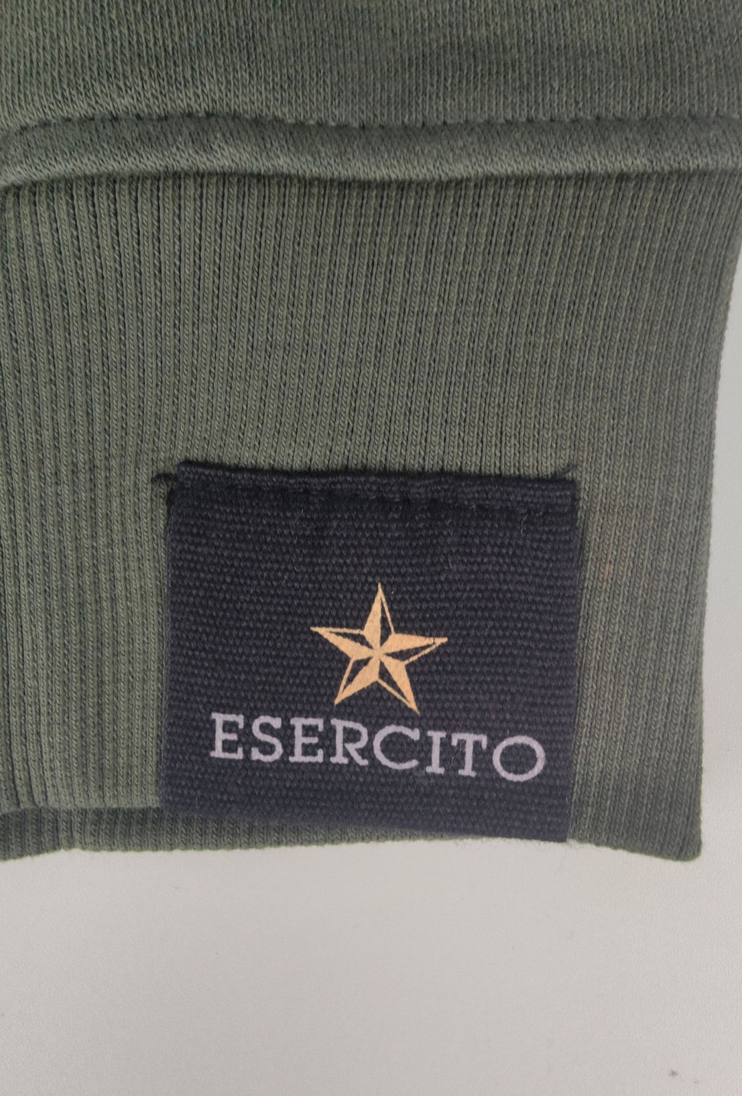Felpa Uomo Girocollo In Cotone ESERCITO 1659 Logo Gommato in rilievo lato cuore- VERDE MILITARE
