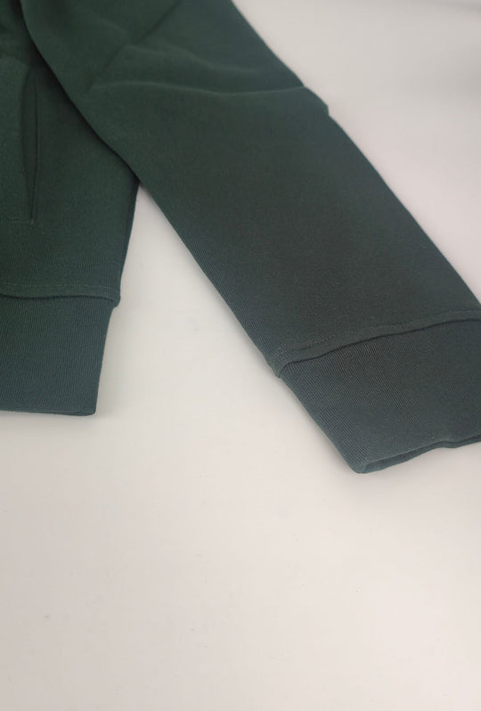 Felpa Uomo Full Zip Senza Cappuccio BEVERLY HILLS POLO CLUB Cotone felpato- VERDE BOSCO