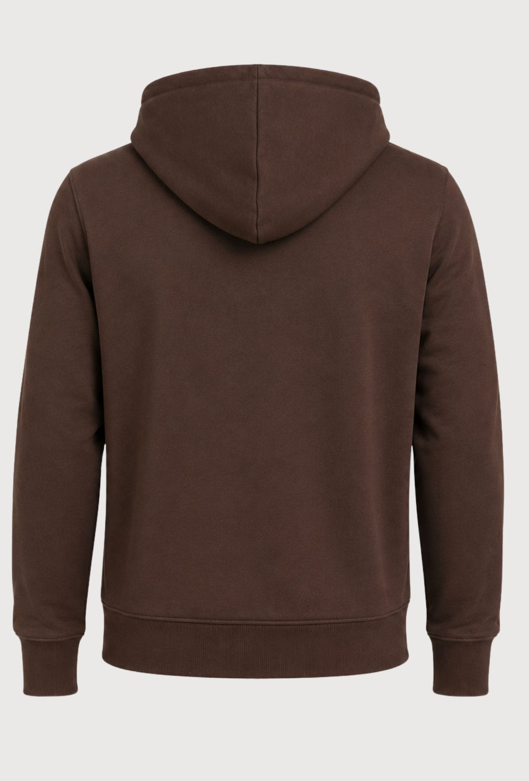 Felpa Uomo con cappuccio MEED MILANO full zip in cotone Logo Ricamato lato cuore-CACAO