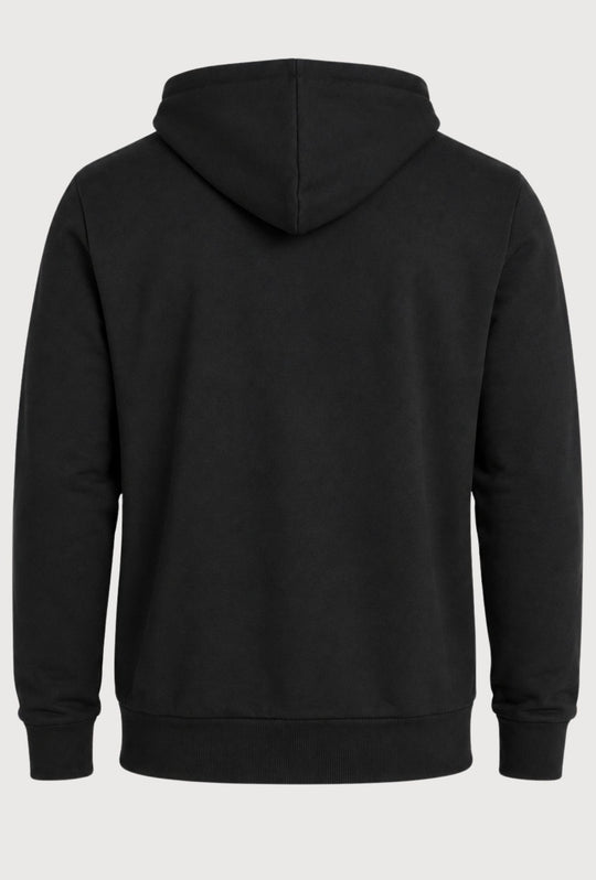Felpa Uomo MEED MILANO Full Zip Con Cappuccio in cotone Logo Stampato Lato Cuore- NERO