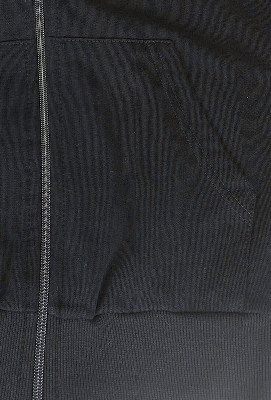 Felpa Uomo MEED MILANO Full Zip Con Cappuccio in cotone Logo Stampato Lato Cuore- NERO