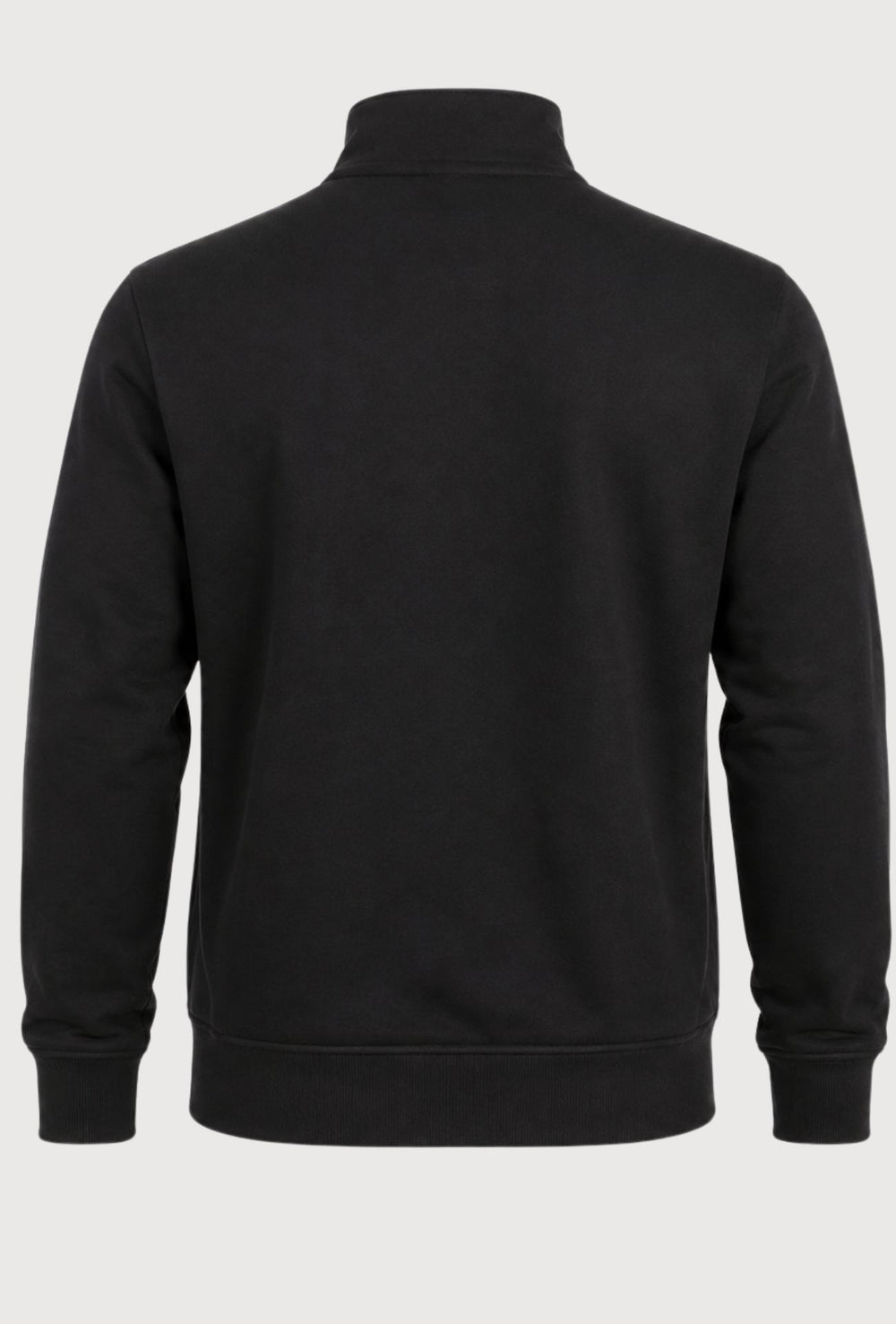 Felpa Full Zip MEED MILANO In Cotone logo Gommato Lato Cuore- NERO