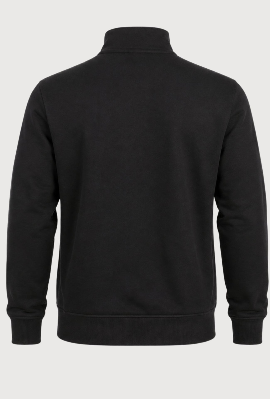 Felpa Full Zip MEED MILANO In Cotone logo Gommato Lato Cuore- NERO