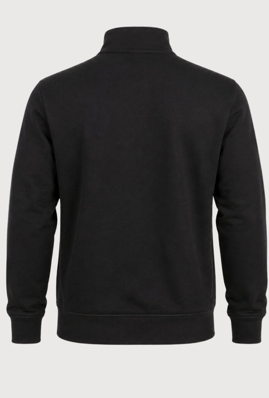 Felpa Full Zip MEED MILANO In Cotone logo Gommato Lato Cuore- NERO