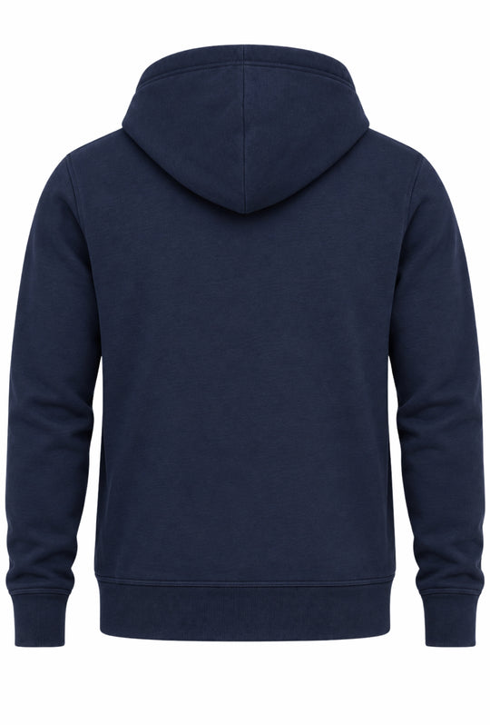 Felpa Uomo Full Zip con cappuccio TOMMY HILFIGER cotone felpato leggero- BLU NAVY