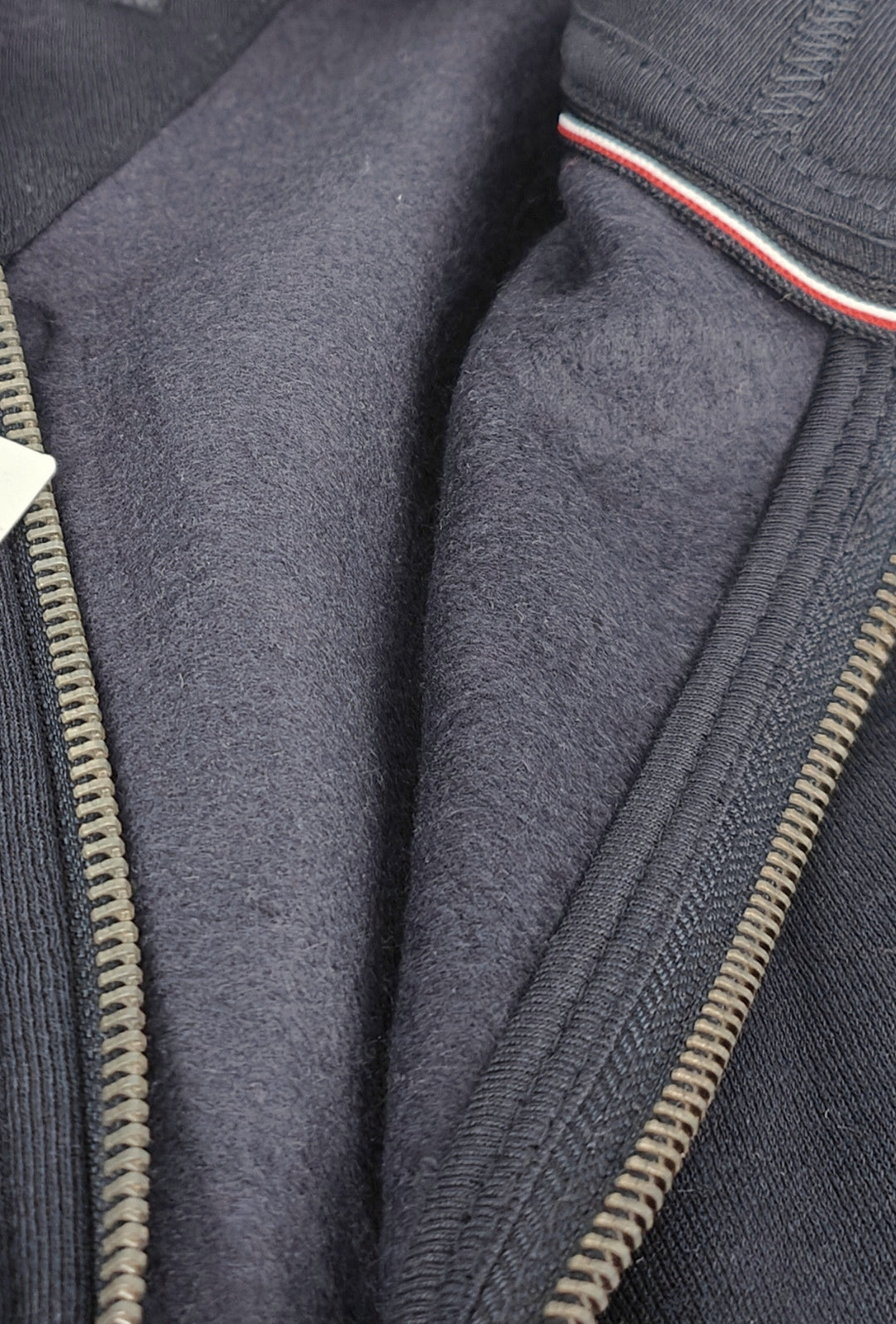 Felpa Uomo Full Zip con cappuccio TOMMY HILFIGER cotone felpato leggero- BLU NAVY