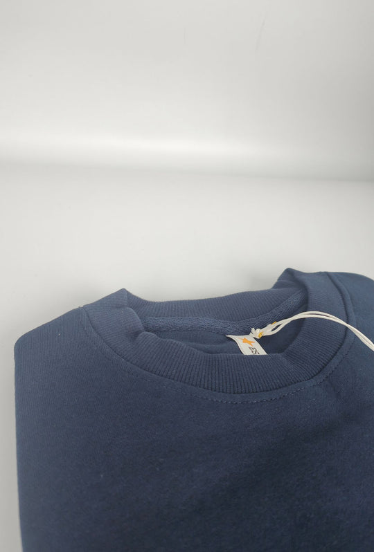 Felpa Uomo Girocollo In Cotone ESERCITO 1659 Logo Gommato in rilievo lato cuore- BLU NAVY