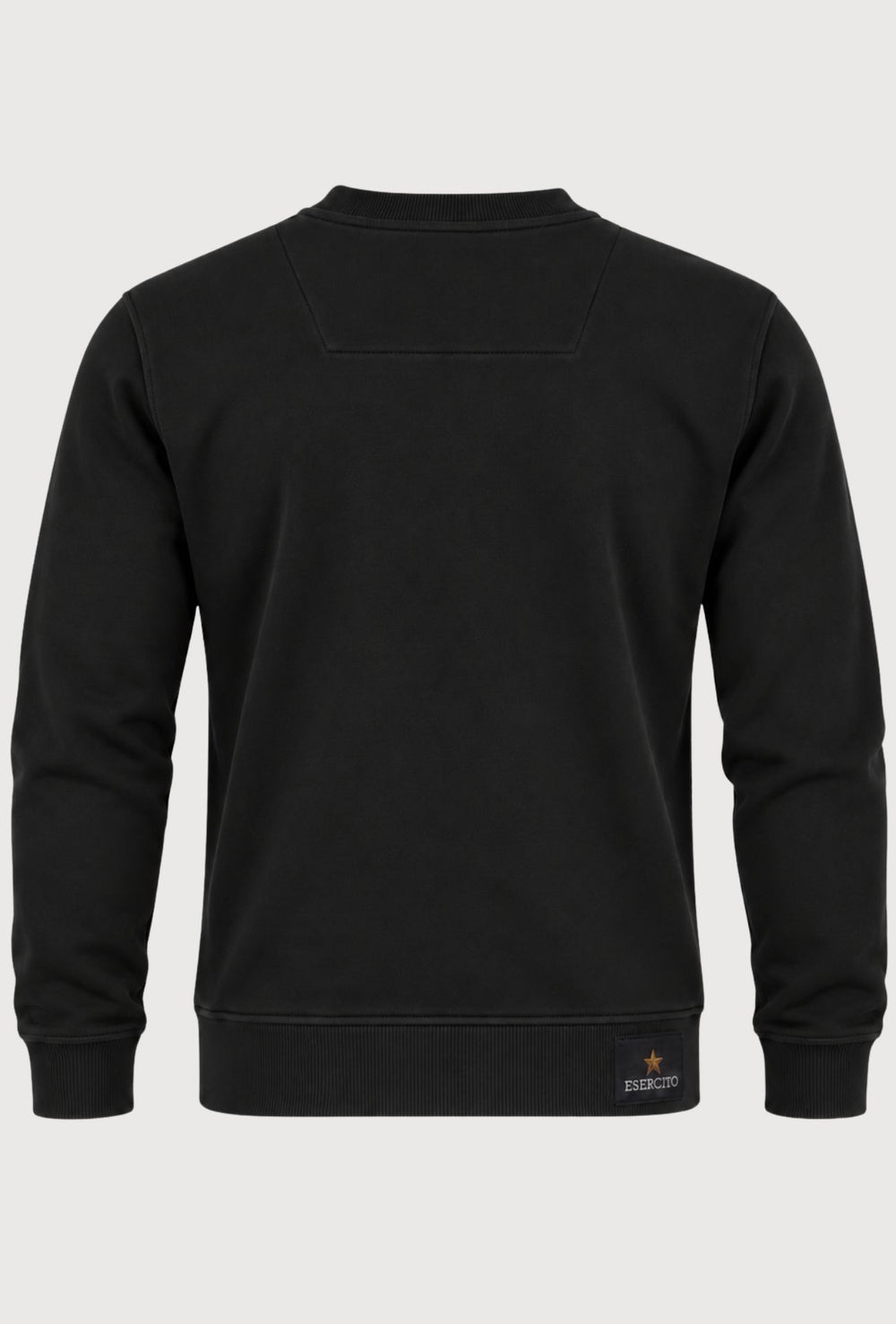 Felpa Uomo Girocollo In Cotone ESERCITO 1659 Logo Gommato in rilievo lato cuore- NERO