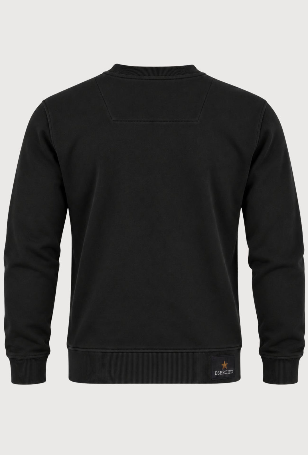 Felpa Uomo Girocollo In Cotone ESERCITO 1659 Logo Gommato in rilievo lato cuore- NERO