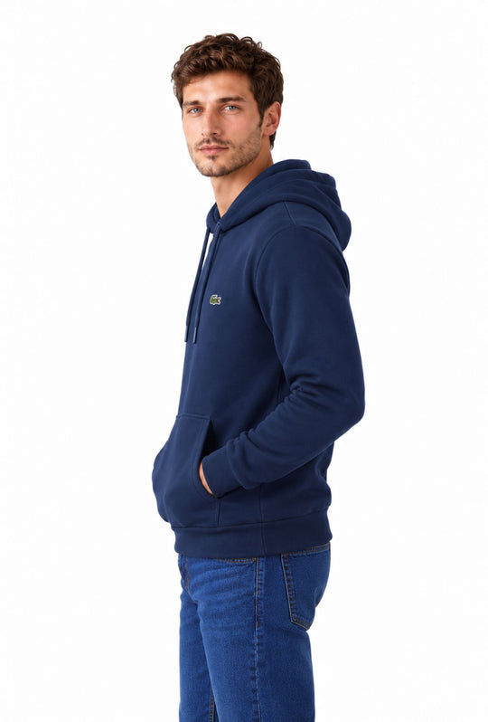 Felpa Uomo Interno felpato LACOSTE con cappuccio -BLU