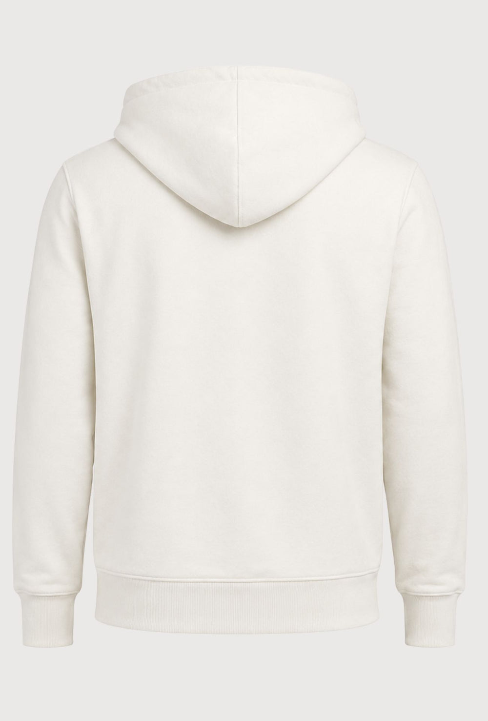 Felpa Uomo con cappuccio MEED MILANO full zip in cotone Logo Ricamato lato cuore-BIANCO