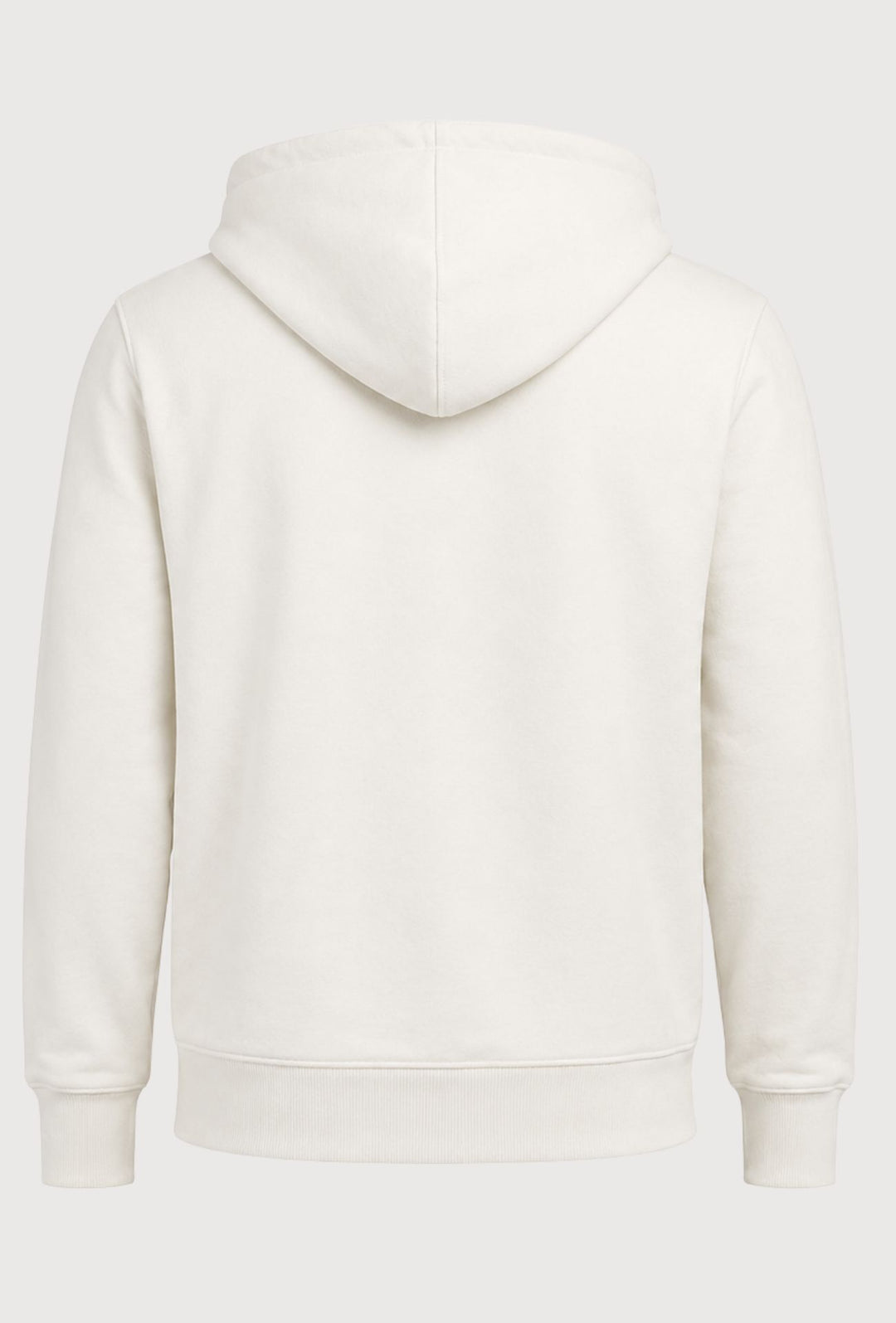 Felpa Uomo con cappuccio MEED MILANO full zip in cotone Logo Ricamato lato cuore-BIANCO