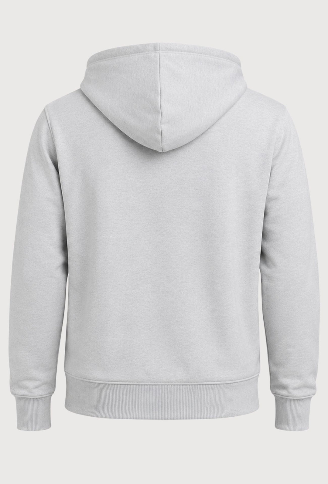 Felpa Uomo con cappuccio MEED MILANO full zip in cotone Logo Ricamato lato cuore-GRIGIO