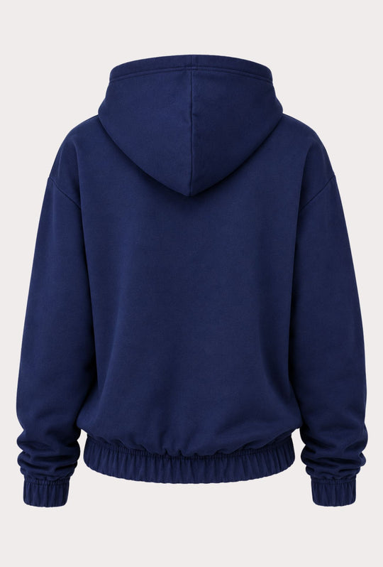 Felpa Donna Pinko Up con Cappuccio in Cotone  Logo Riflettente  Vestibilità Regular- BLU NAVY