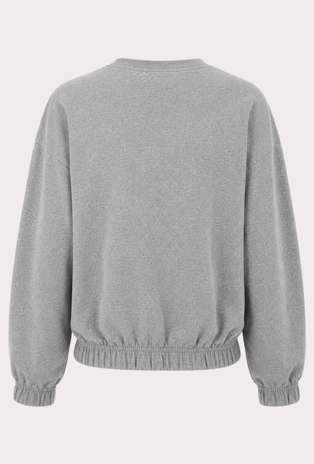 Felpa Donna Pinko Up  in Cotone Girocollo con Logo Riflettente Vestibilità Regular- GRIGIO