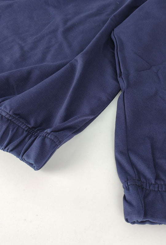Felpa Donna PINKO UP in Cotone con Logo Strass e Stampa  Girocollo Vestibilità Regular-BLU NAVY