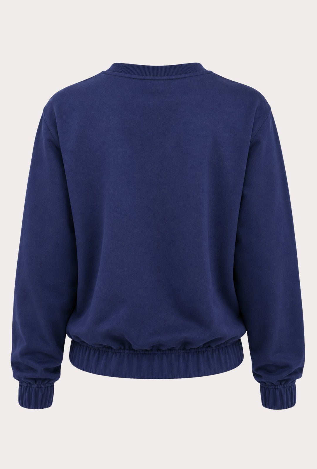 Felpa Donna PINKO UP in Cotone con Logo Strass e Stampa  Girocollo Vestibilità Regular-BLU NAVY