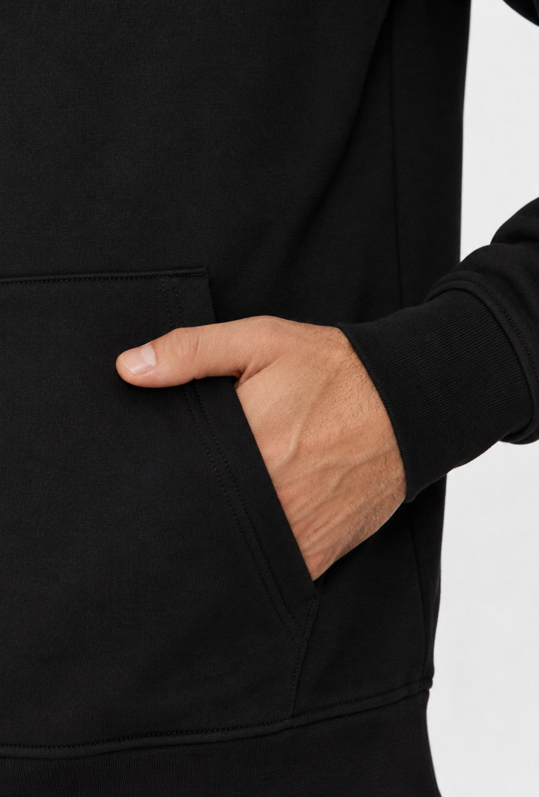 Felpa Uomo con cappuccio TOMMY HILFIGER in cotone felpato leggero Logo cucito lato cuore- NERO